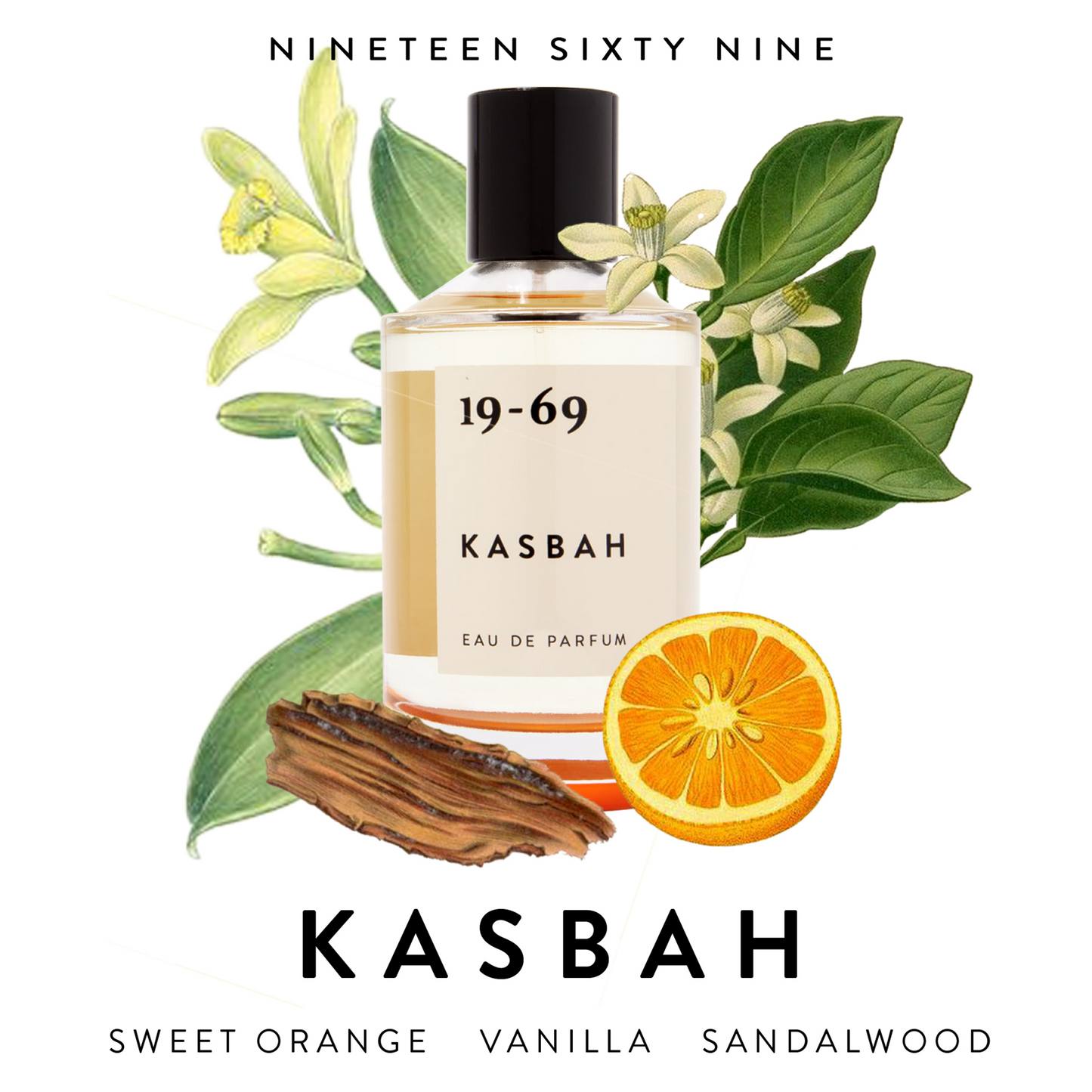 19-69 Kasbah Perfume: Kasbah is inspired by the colorful and creative party scene of Marrakesh during the 1960’s and 1970’s. The scent is woody and welcoming with soft oriental spices.  Fragrance notes include White Honey, Amber and Sandalwood. All 19-69 fragrances are suitable for any gender.