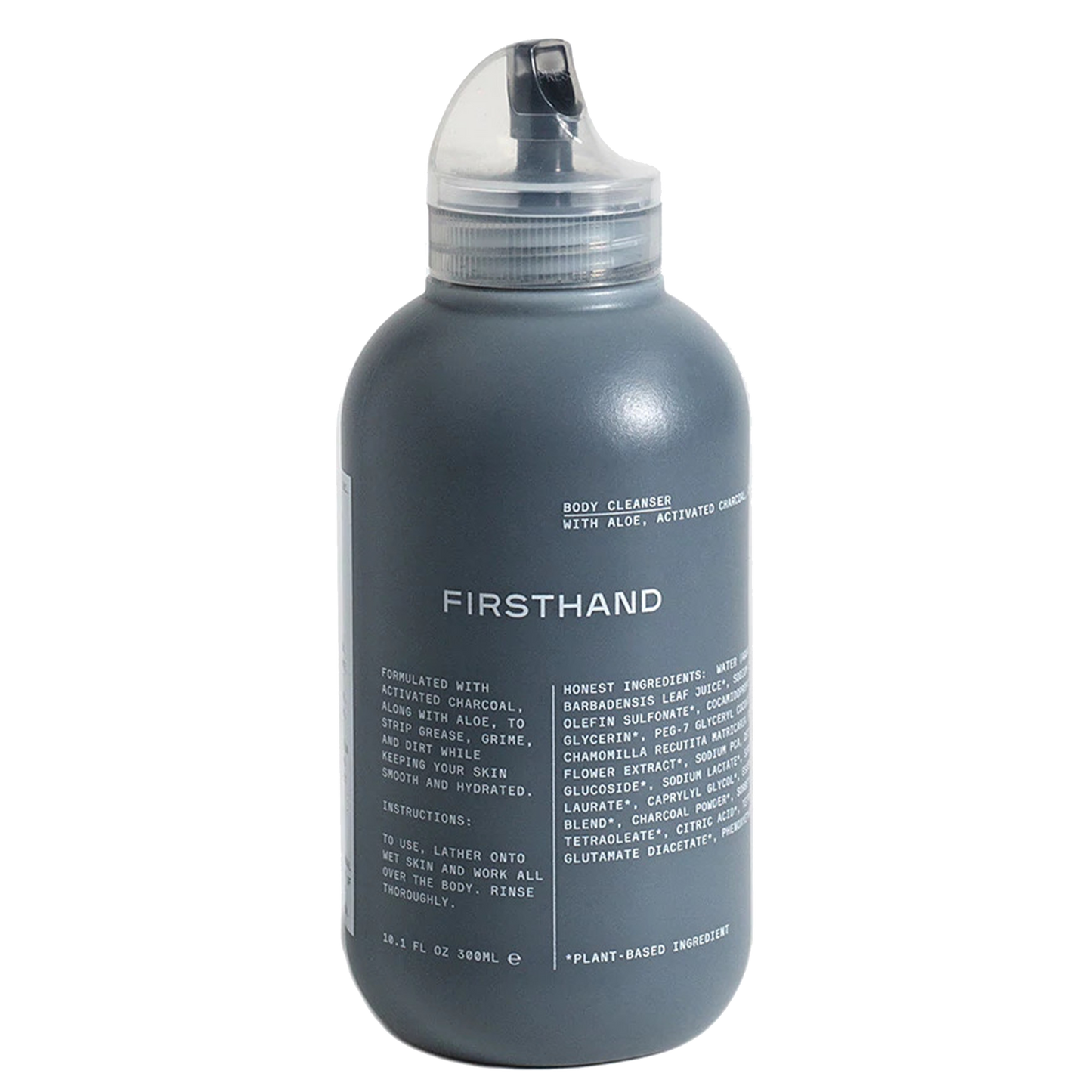 Firsthand Body Cleanser: A gentle yet thorough cleansing solution - this activated charcoal cleanser effectively strips away excess oils and dirt on the body while chamomile extract and aloe vera soften and soothe the skin to leave you feeling revived and refreshed.