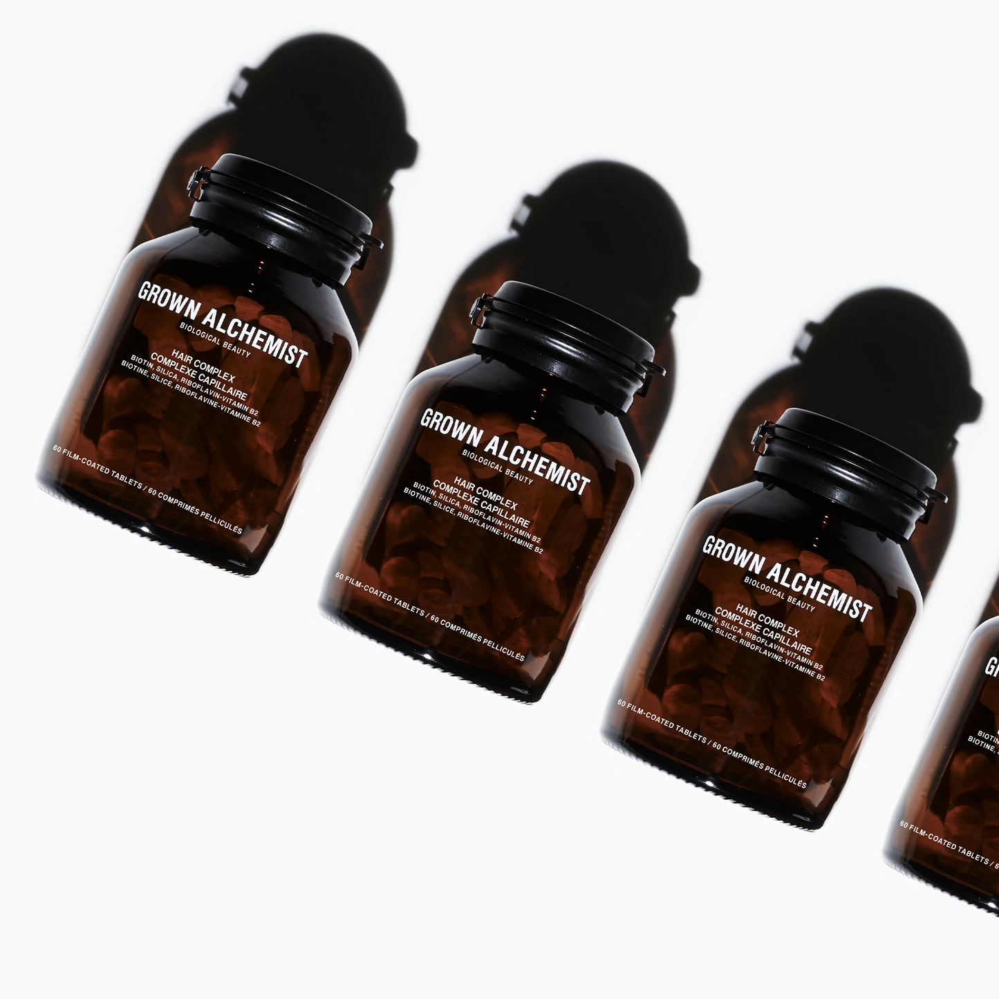 Grown Alchemist Hair Complex: Formulated to support the body’s tissue repair process and provide the building block for healthy hair growth and repair. Bitoin improves your body’s Keratin formation (a protein responsible for hair structure). Silica and Riboflavin are essential for tissue repair and regeneration, resulting in healthier hair growth.