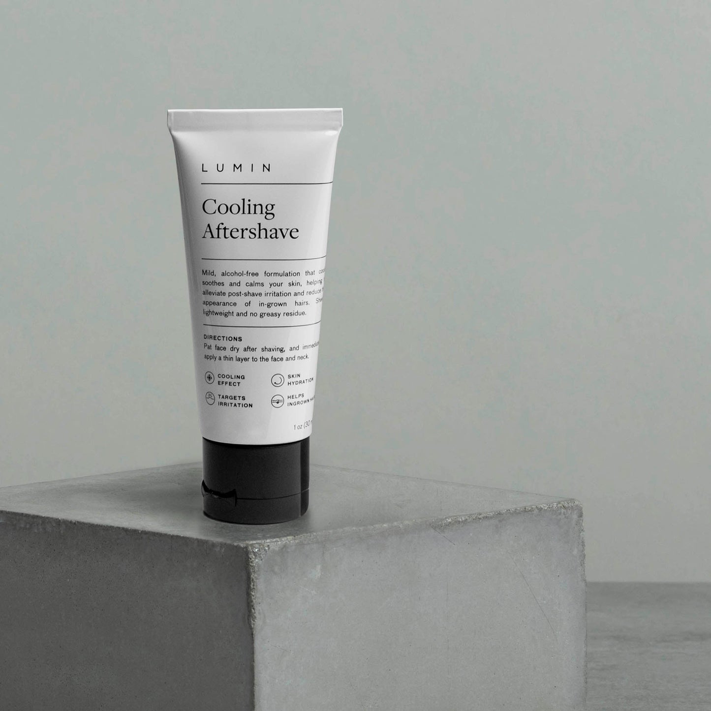Lumin Cooling After Shave: A safe, mild solution meant to soothe and calm your skin after shaving. It's sheer. It's lightweight. And, it's anything but greasy.  Start reducing the appearance of in-growns and redness with our no-alcohol formulation.