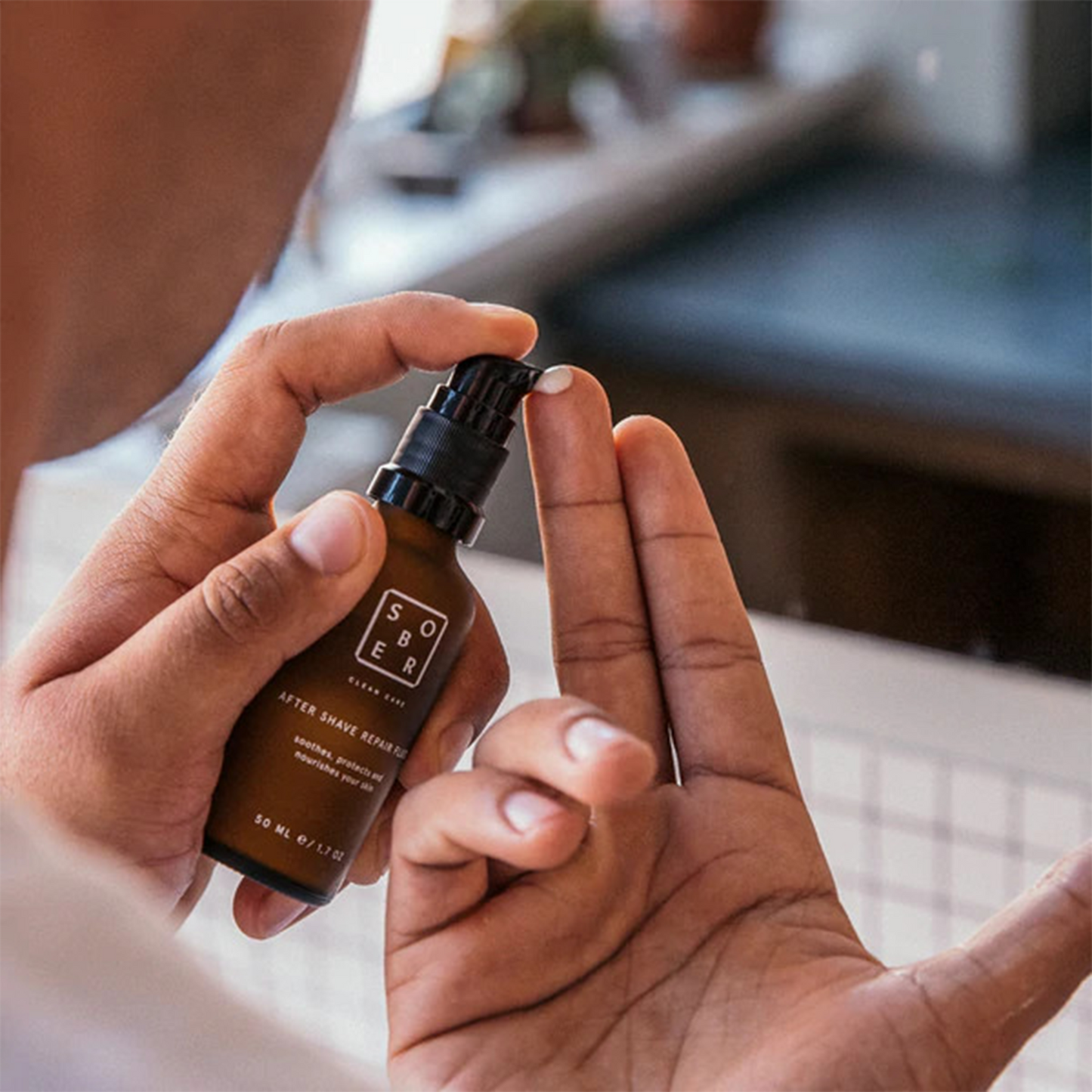 Sober After Shave Repair Fluid: Soothes, protects and cares for the skin after shaving.