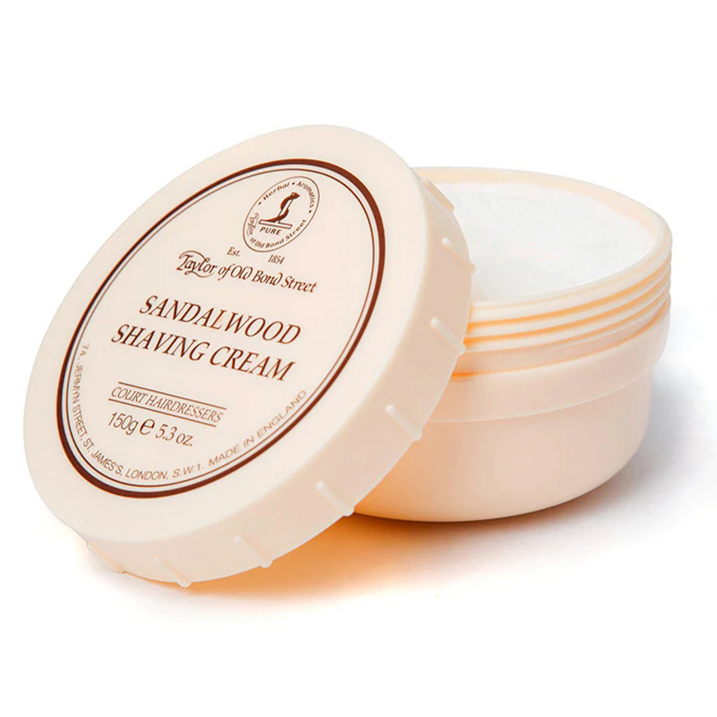 Taylor of Old Bond Street Sandalwood Shaving Cream Bowl: A Taylor of Old Bond Street classic. Known to all wet shaving enthusiasts, having a luxurious and masculine sandalwood fragrance. This shaving cream creates a uniquely smooth and creamy lather for a fresh shave.