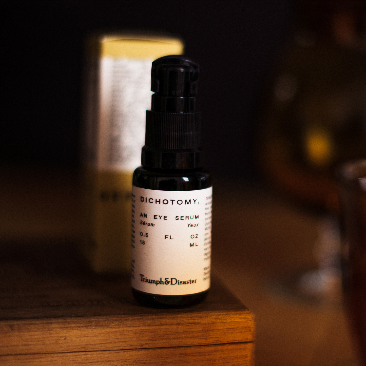 Triumph and Disaster Dichotomy Eye Serum: Dichotomy Eye Serum is our happy collision of two historic foes. In the blue corner: Nature. Wild, untethered nature stacked with the supernatural benefits of Norwegian Kelp, Swamp Maple, Horopito, St Paul’s Wort and Persian Silk Tree. The red corner: Science, brandishing clinical evidence and proven efficacy like a killer dance move. Apart, they are tremendous. Colliding together, they are the future. Dichotomy is now.