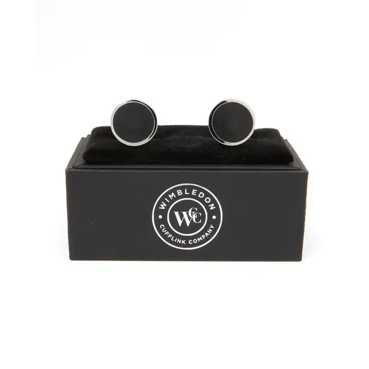 The Black Tie Silver Cufflink