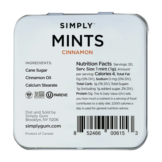 Simply Mints - Cinnamon (6 tins)