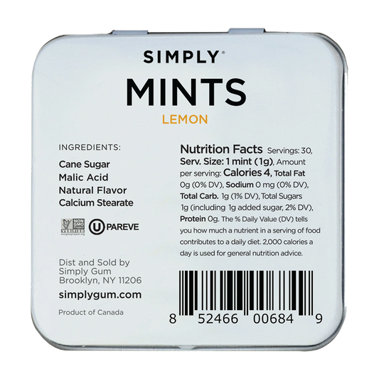 Simply Mints - Lemon (6 Tins)