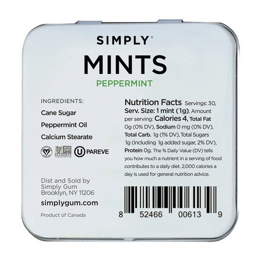 Simply Mints - Peppermint (6 Tins)