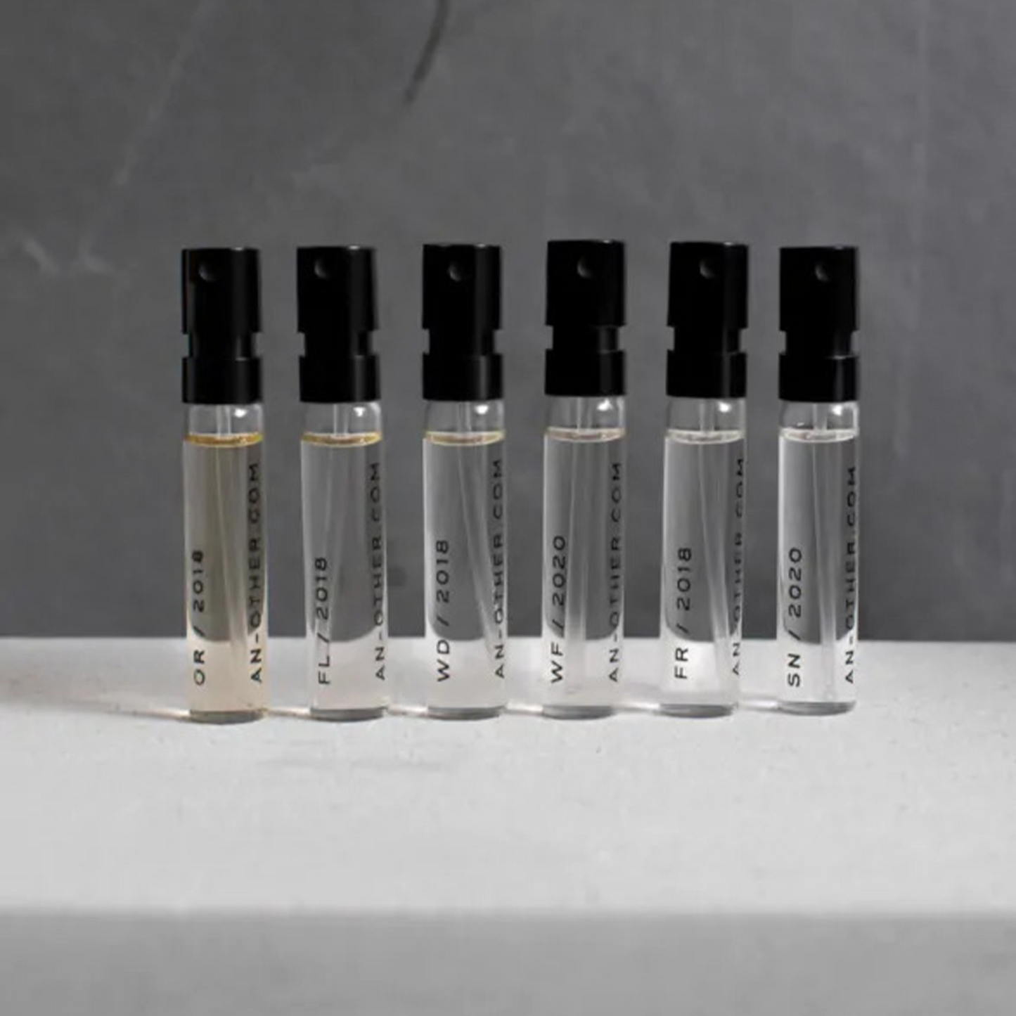 A.N Other Discover: Experience the full range of our gender-neutral modern fragrances.  This set includes: OR/2018, FL/2018, WF/2020, SN/2020, FR/2018, and WD/2018.