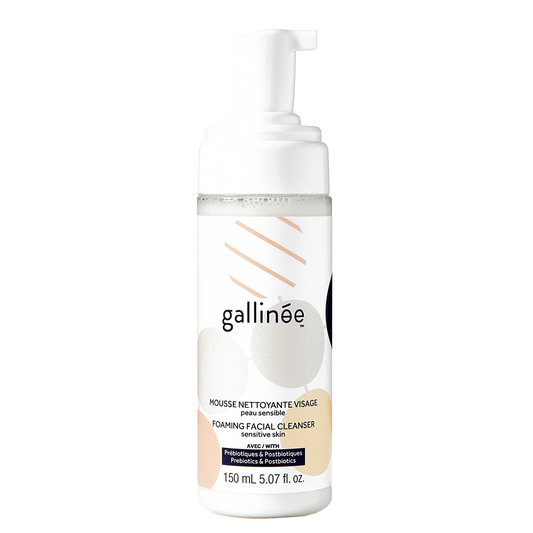 Gallinee Prebiotic Facial Cleanser: Ultra-gentle facial wash – the perfect daily cleanser! Your skin is left fresh, clear & healthy. Combination of prebiotics & lactic acid to support your skin’s good bacteria. Suitable for all skin types, including sensitive or eczema-prone skin.