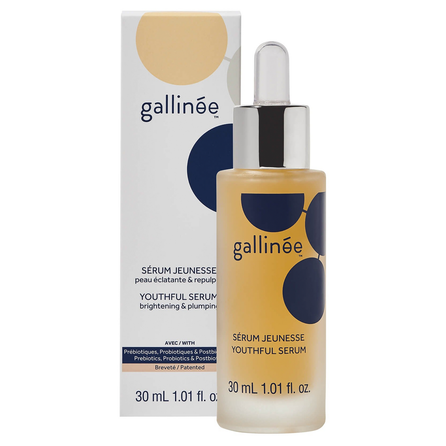 Gallinee Probiotic Youth Serum: The best anti-ageing serum for sensitive skin.  A highly concentrated cocktail of probiotics, prebiotics & lactic acid to treat and prevent the signs of ageing, boost hydration and firm the skin.  Cultivate your natural youth through stimulating cell renewal.