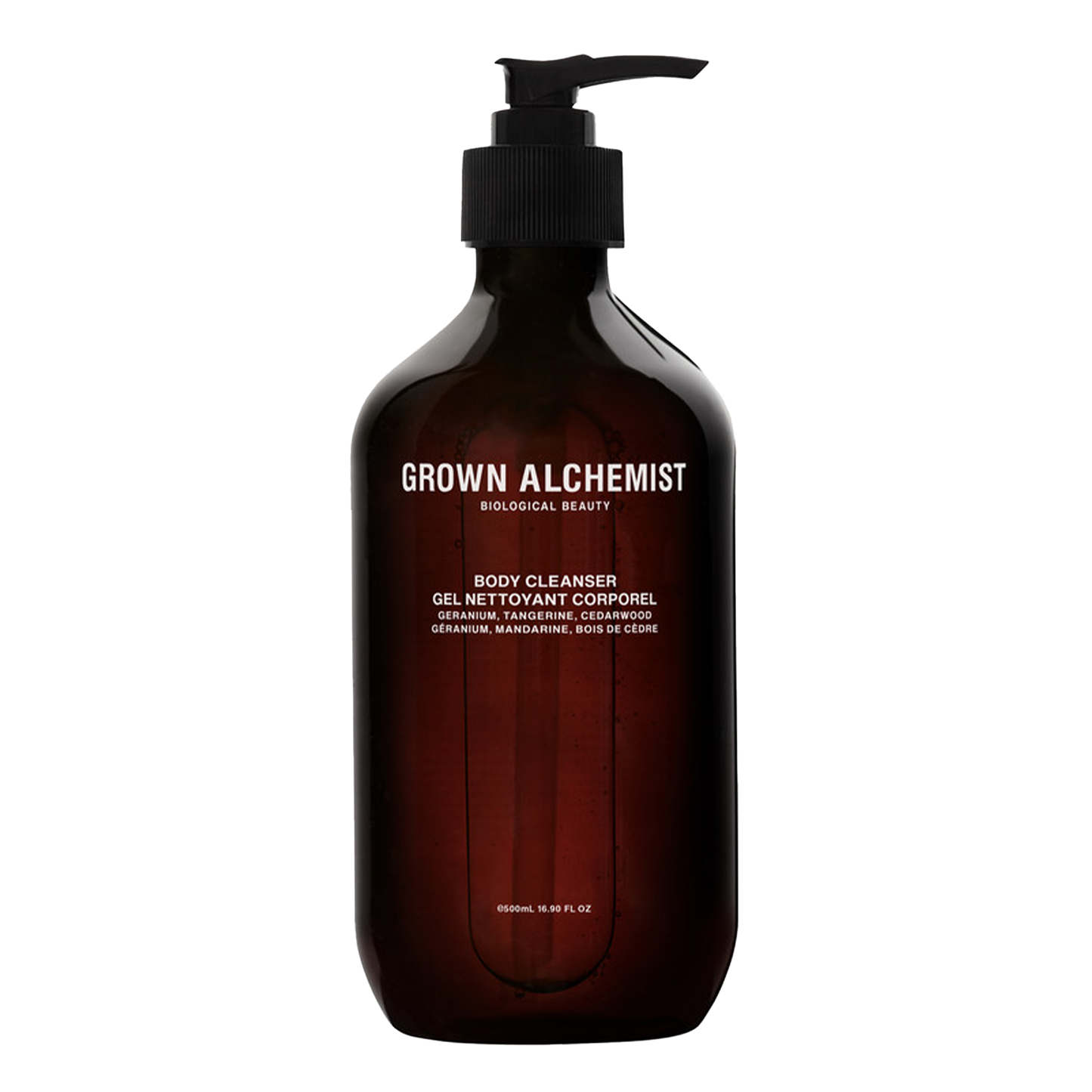 Grown Alchemist Body Cleanser: A sensuous aromatic, gentle body gel for all skin types. Leaves skin thoroughly clean, refreshed and toned without causing dryness.