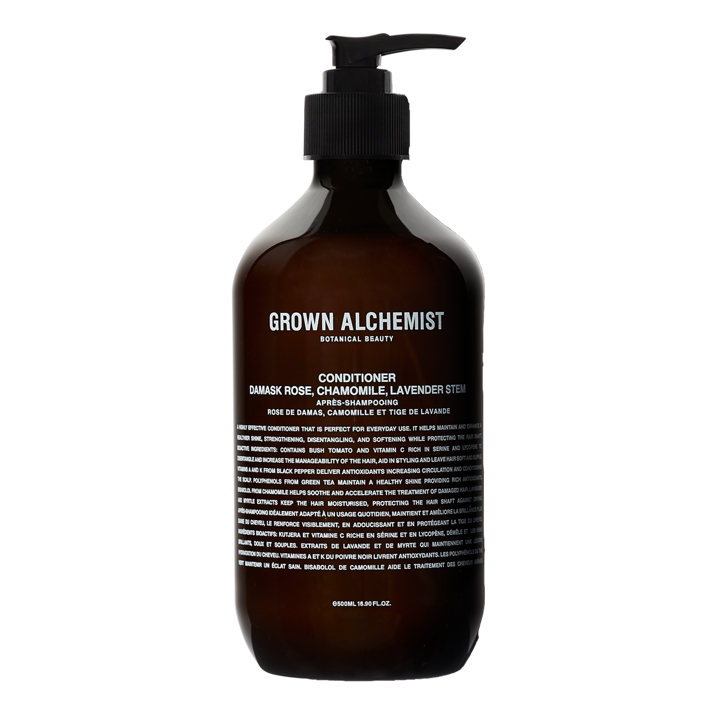 Grown Alchemist Conditioner: A highly effective conditioner that is perfect for everyday use. It helps maintain and enhance a healthier shine, strengthening, disentangling, and softening while protecting the hair shaft.
