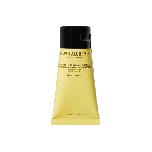 Grown Alchemist Natural Hydrating Sunscreen: An invisible, light weight, vegan formulation that blends effortlessly to the skin, that features innovative ultra-sheer natural Zinc Oxide to provide broad spectrum protection from damaging UVA/B rays and environmental aggressors. 100% Natural. 100% Reef Safe.