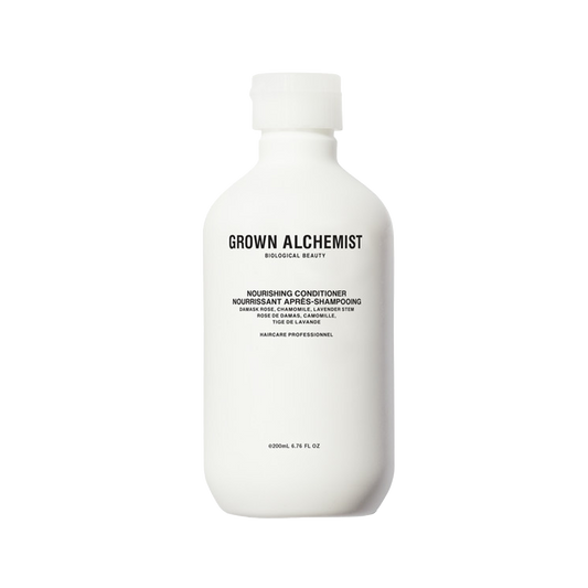 Grown Alchemist Nourishing - Conditioner 0.6: A highly effective conditioner that is perfect for everyday use. It helps maintain and enhance a healthier shine, strengthening, detangling, and softening while protecting the hair shaft.