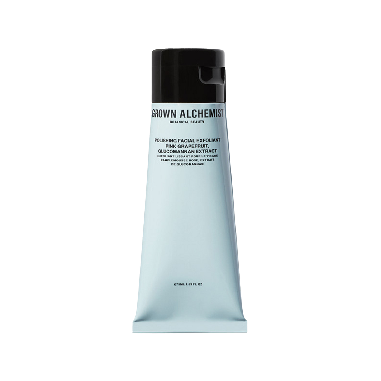 Grown Alchemist Polishing Facial Exfoliant: A gentle skin-polishing exfoliant formulated for daily use, to gently delaminate dead skin cells and stimulate cell regeneration. Facial skin is left looking radiant, and smooth, perfectly prepared for moisturizing.