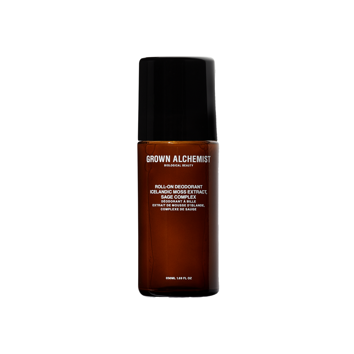 Grown Alchemist Roll On Deodorant: An aluminum-free formulation containing advanced natural anti-bacterial actives that eliminate undesirable odor ensuring optimum microbial balance.