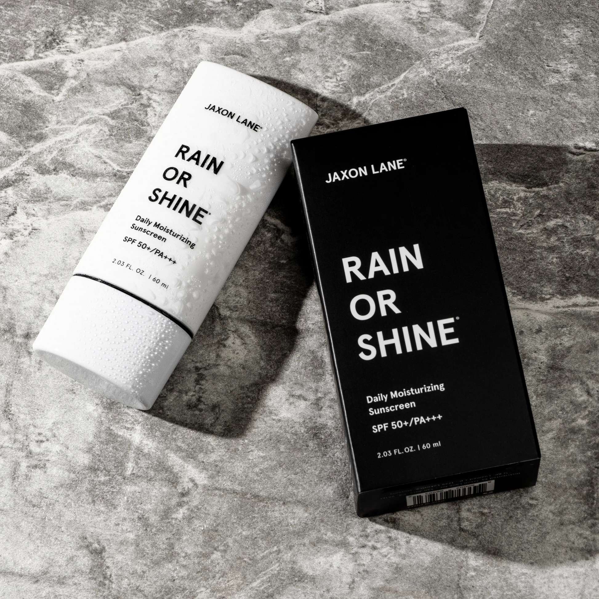Jaxon Lane Rain Or Shine Daily Moisturizing Sunscreen: No white cast, oil-free, hassle free sunscreen.  2x award winning sunscreen that goes on smooth and dries clear, so you can feel safe and look great.