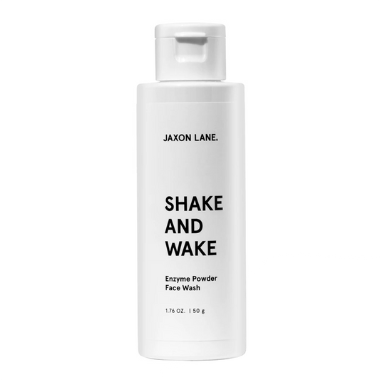 Jaxon Lane Shake And Wake Exfoliating Enzyme Powder Cleanser: Activated with water, our award winning face wash lathers into a silky foam that gently cleans and exfoliates for smooth, soft, healthy skin.