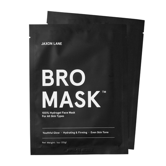 Jaxon Lane Hydrogel Sheet Mask: The original Bro Mask is the only 3x award winning sheet mask designed just for men. The Bro Mask is dermatologist recommended, and has a cult following with celebrities to achieve an instant healthy glow before photoshoots and events.