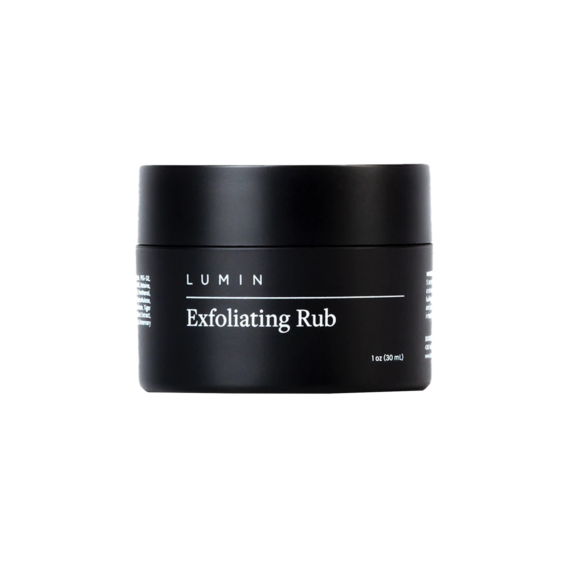 Lumin Exfoliating Rub: Our invigorating exfoliating rub for men helps clear out dirt and impurities to help prevent breakouts and improve overall texture. When it comes to getting great skin, it’s essential to exfoliate your face. Buff away dead skin cells, prevent post-shave irritation, and fade acne scarring with powerful natural ingredients. Use once or twice a week for calm, clear, baby-smooth skin.  This skin-smoothing formula reduces the appearance of fine lines and wrinkles with regular use.