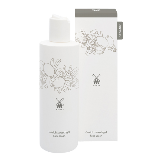 MUHLE Organic Face Wash: Suitable for all skin types.  Designed to nourish and moisturize, this mild face wash from MUHLE contains only the best for your skin.