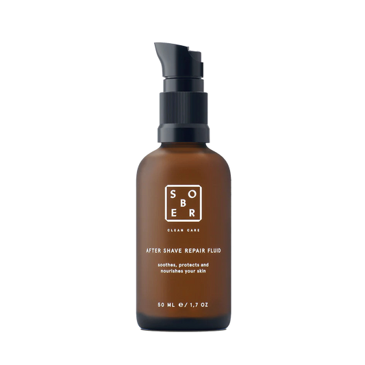Sober After Shave Repair Fluid: Soothes, protects and cares for the skin after shaving.