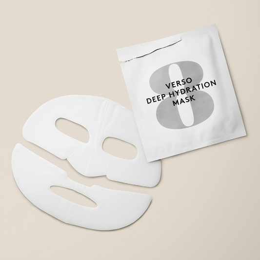 Verso Deep Hydration Mask Single: Delivers moisture to make your skin look hydrated for days. This mask has well-known ingredients proven to leave the skin appearing softer, smoother, and more resistant to the visible effects of environmental stressors. With sheets made of a hydrogel technology, the ingredients included in the mask are easily absorbed by the skin.