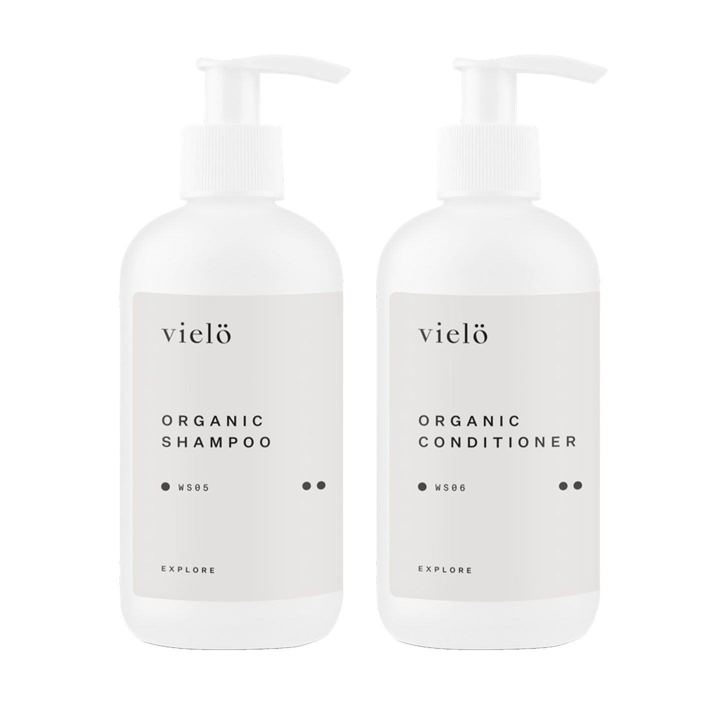 Vielo Organic Duo Hair: Nourishing Organic Duo to cleanse, strengthen and moisturize damaged hair and sensitive scalps gently, leaving hair soft and smooth. Suitable for all hair types.