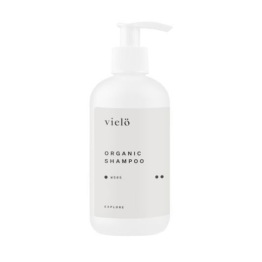 Vielo Organic Shampoo: Nourishing organic shampoo, specially designed to cleanse, repair and moisturize damaged hair and sensitive scalps gently. Suitable for all hair types.